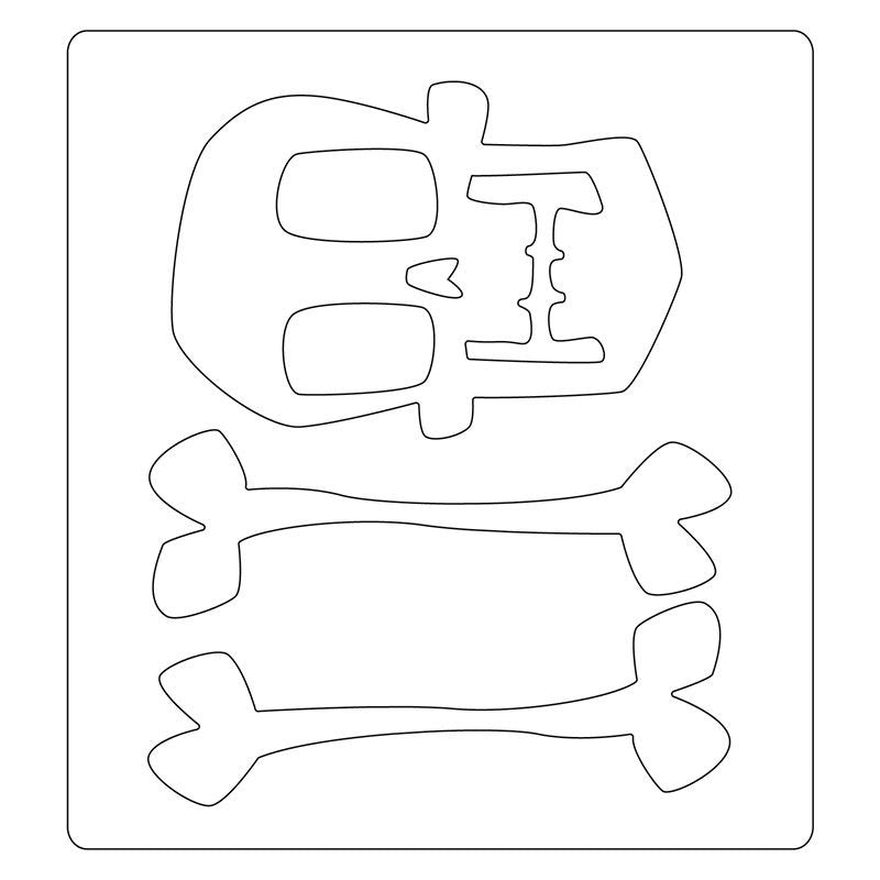 Fustella Sizzix Bigz Die 664215 Teschio e ossa incrociate