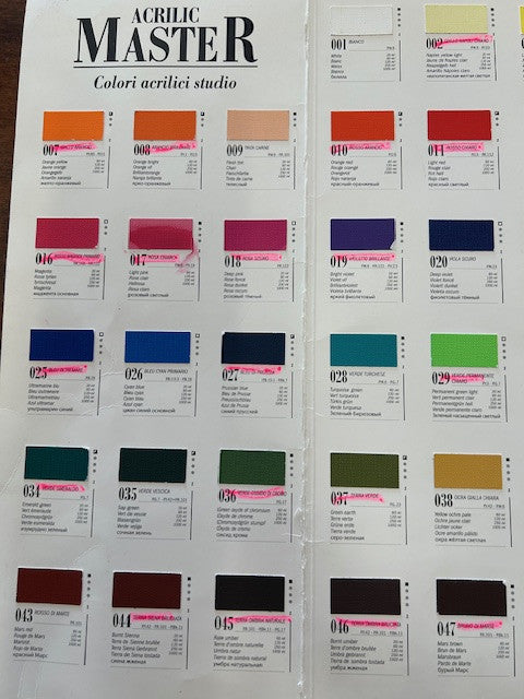 Acrilic Master Colori Acrilici Fini tubo  120 ml.