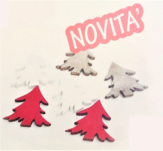 Alberelli di neve bianco  (24pz.) da 3 cm. - 86DEC043