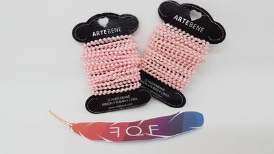 Artebene, Nastro di perle 5m, colore rosa perlato