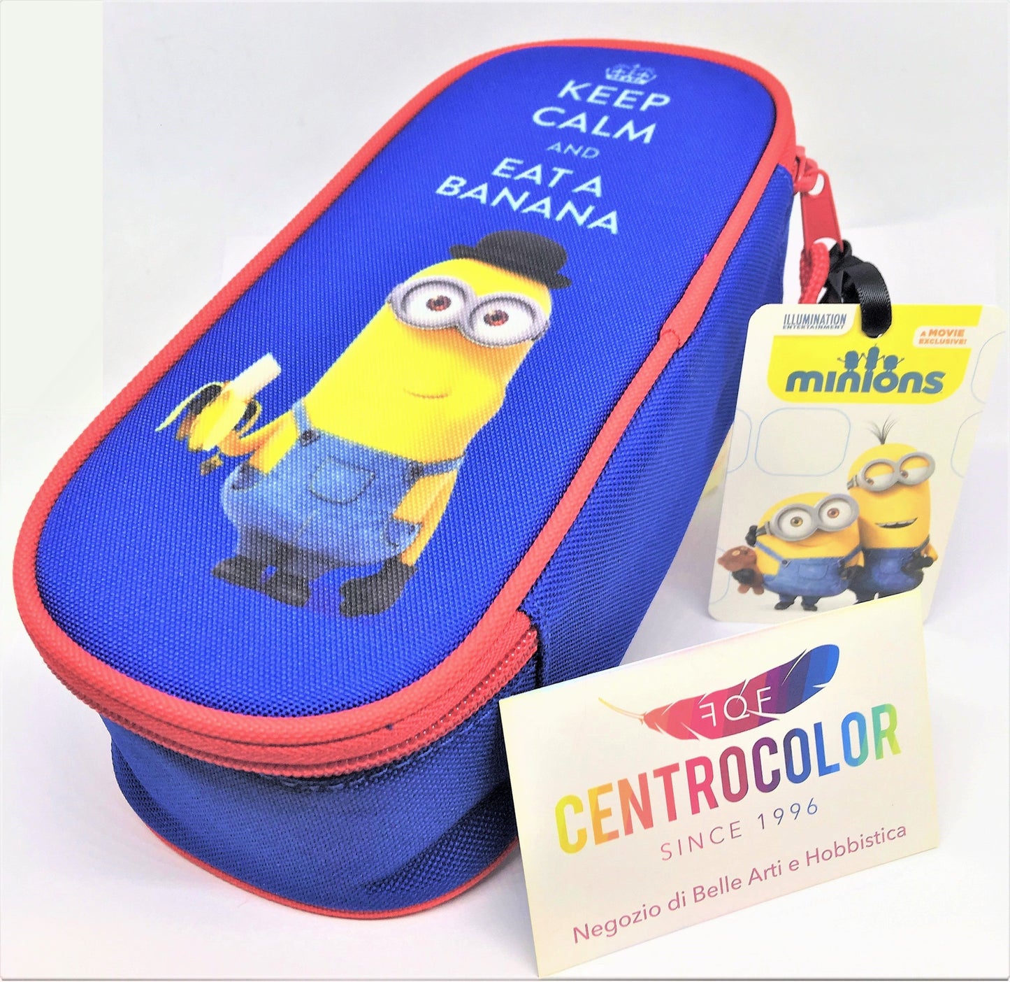 Astuccio Ovale Minions Keep Calm and Eat Banana