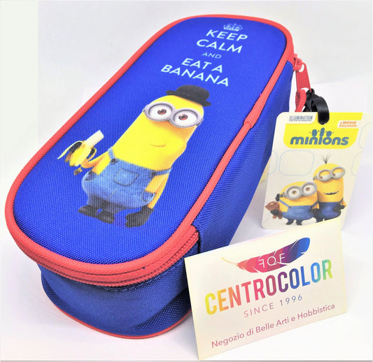 Astuccio Ovale Minions Keep Calm and Eat Banana