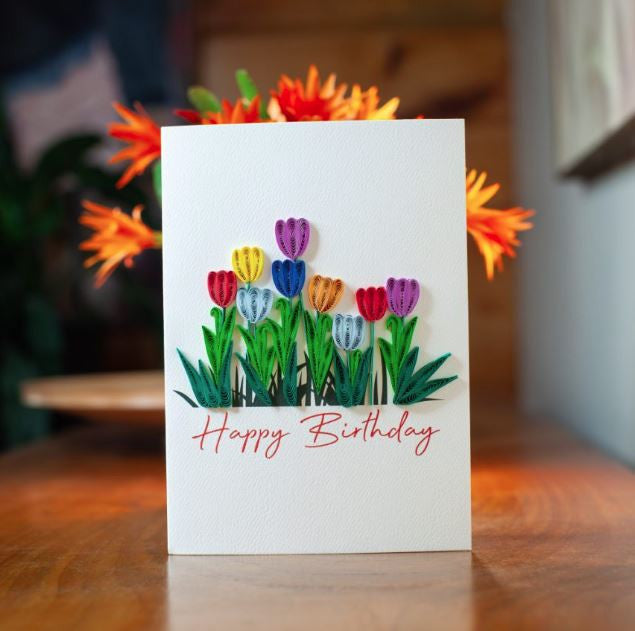 Biglietto Filigrana di carta buon compleanno