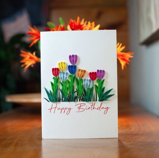 Biglietto Filigrana di carta buon compleanno