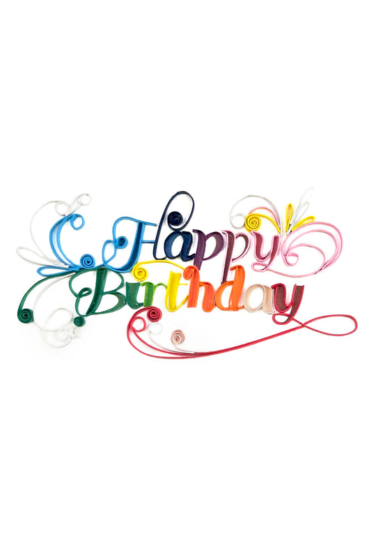 Biglietto Filigrana di carta happy birthday
