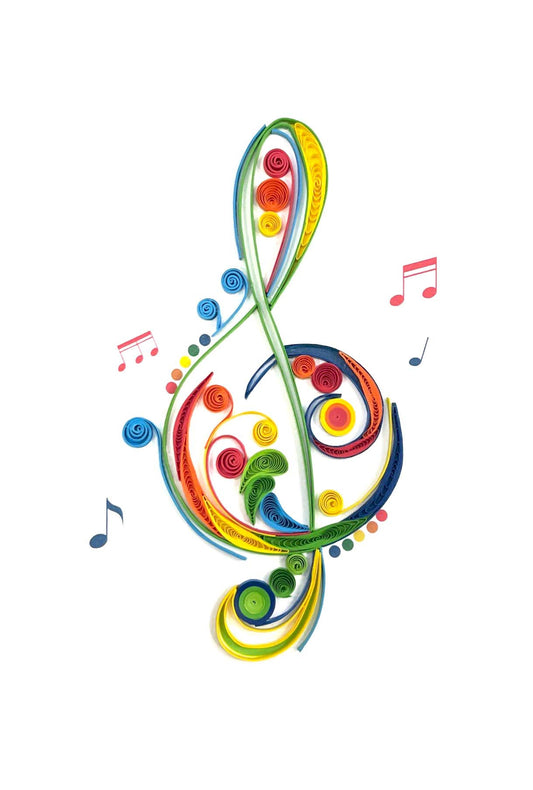Biglietto Filigrana di carta nota musicale