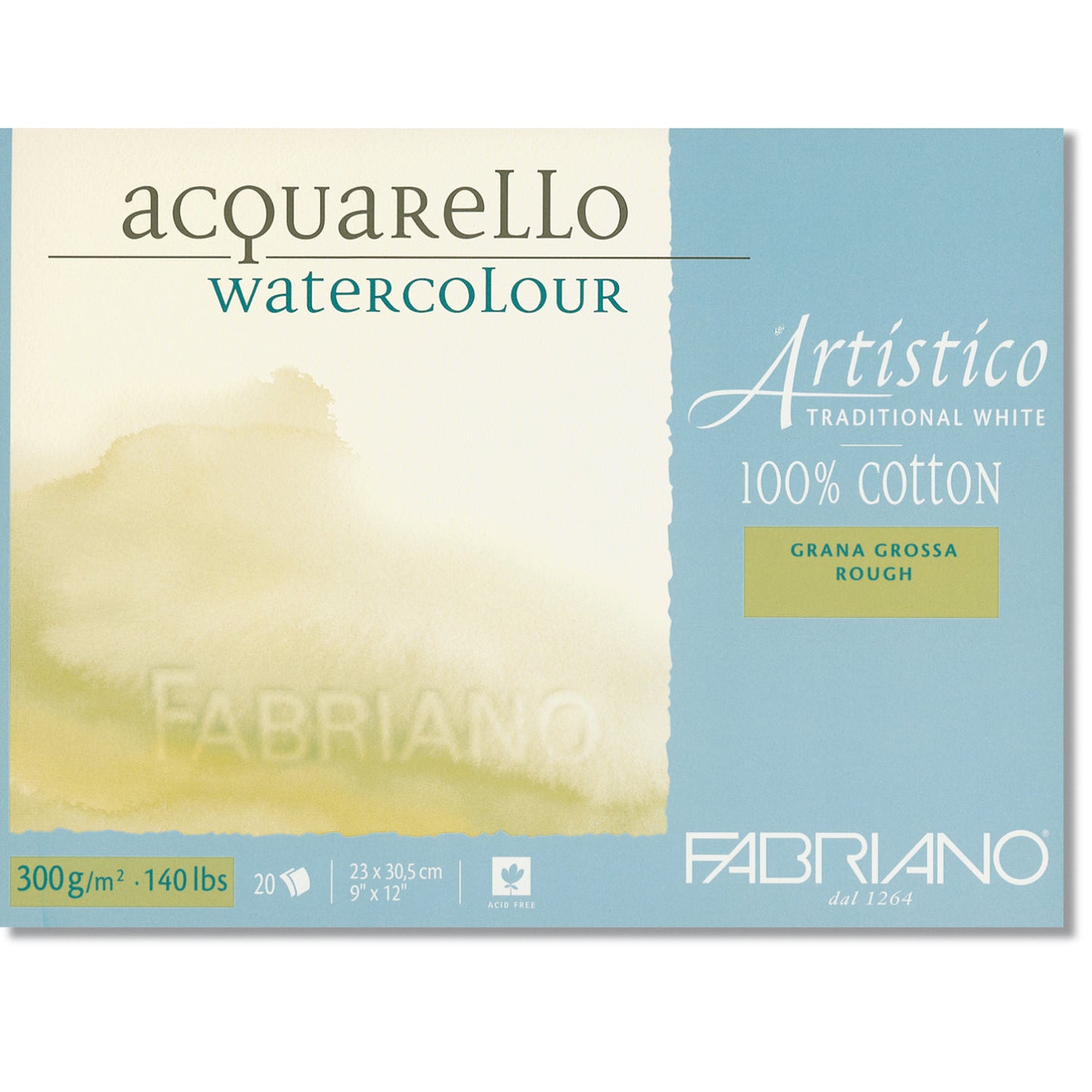 Blocco Fabriano Traditional White Grana grossa da 300gr 100% cotone