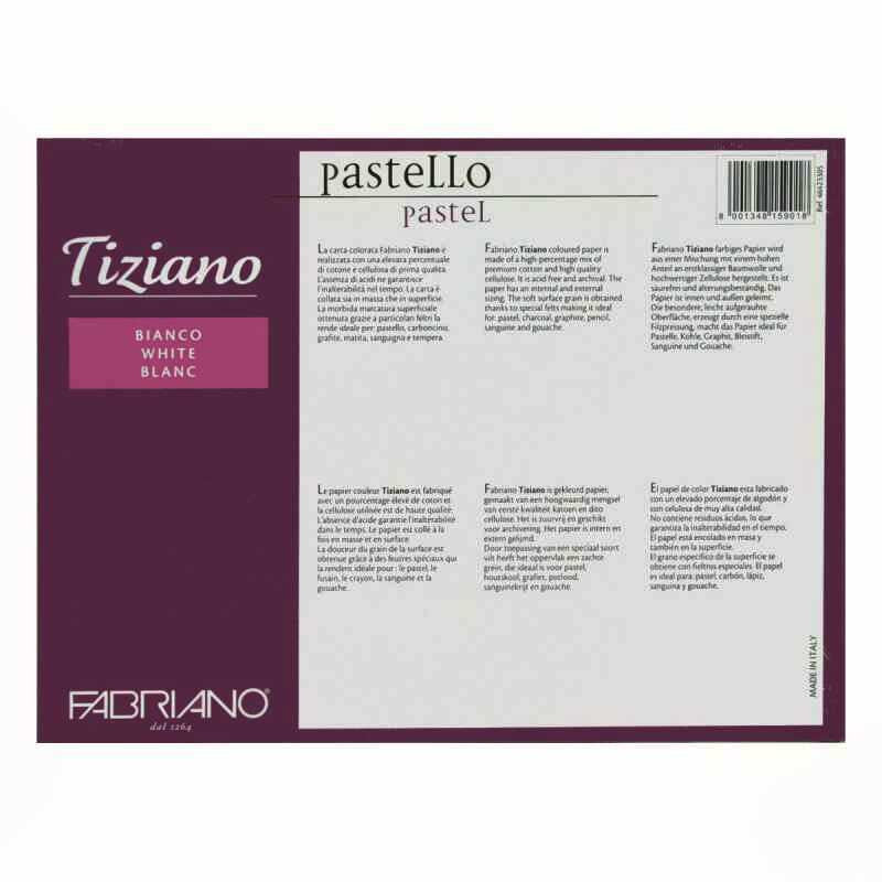 Blocco Tiziano Bianco Grana Naturale 160gr 24 fogli Fabriano