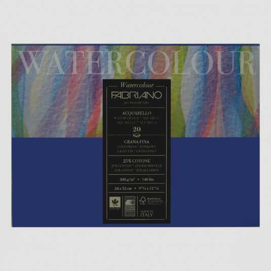 Blocco Watercolour Grana Fine 300gr 20 fogli Fabriano