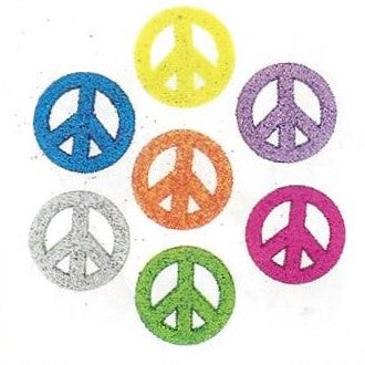 Bottoni decorativi - Glitter Peace Signs - 335700 -  5788