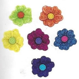 Bottoni decorativi - Glitter Swirl Center Flowers - 335700 - 7812