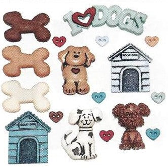 Bottoni decorativi - It's A Dog's Life - 335700 - 3116