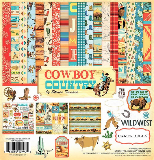 Carta blocco Scrap - Cowboy Country - CBCC77016 30x30cm (12"x12")