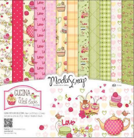 Carta blocco Scrap Cucina with love MSA15ACWL 15x15cm (6"x6")