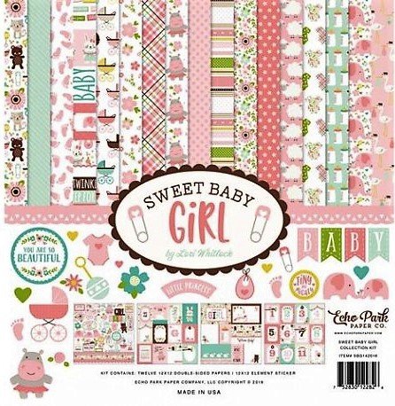 Carta blocco Scrap - Dolce ragazza- Sweet Baby Girl- 30,5 x 30,5 cm (12"x 12")