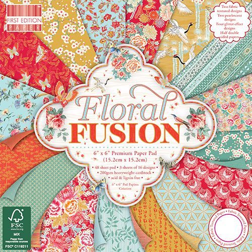 Carta blocco Scrap Fusioni Floreali FEPAD157 Floral Fusion 15x15cm (6"x6")