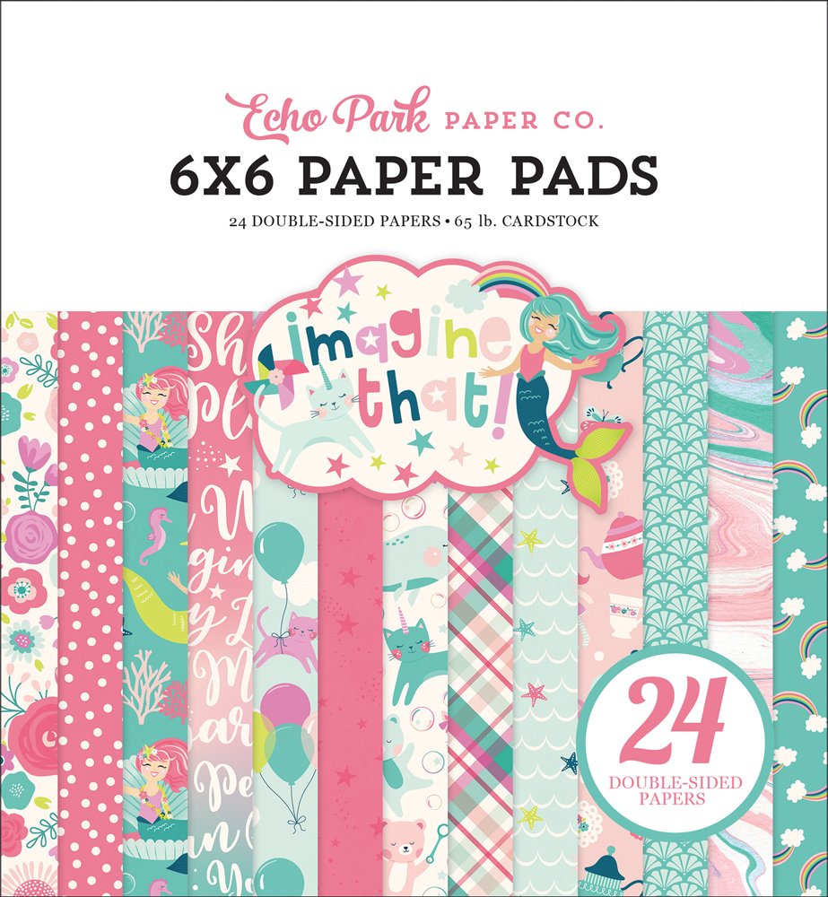 Carta blocco scrap - Imagine that girl - ITG146023 - 15x15cm (6"x 6").