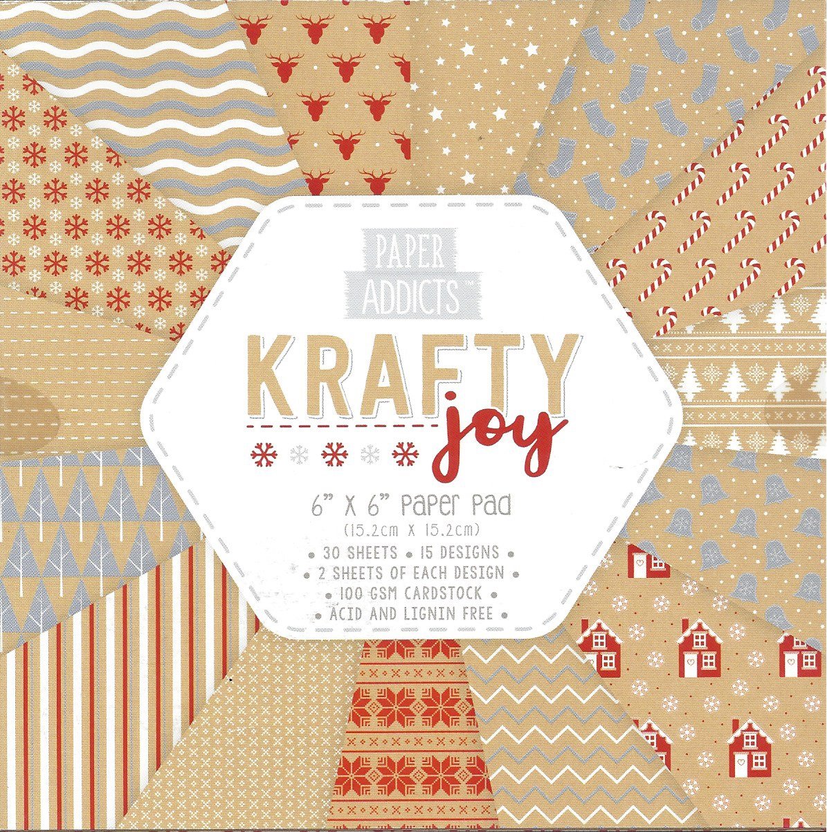 Carta blocco scrap Krafty Joy PAPAD029X18 15x15cm (6"x 6")