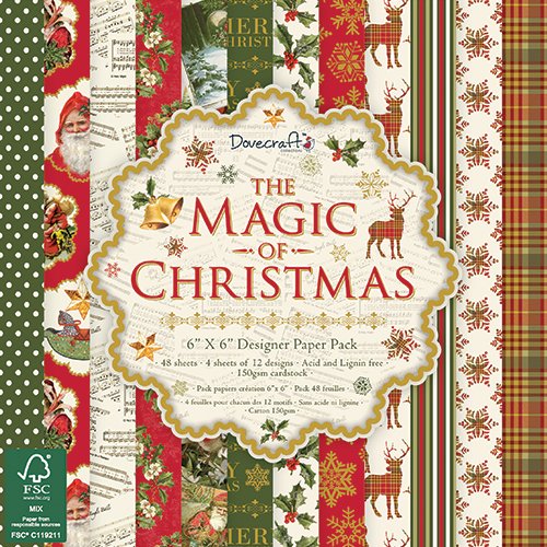 Carta blocco Scrap La magia del Natale DCPAP069x17 The magic of Christmas 15x15cm (6"x 6")
