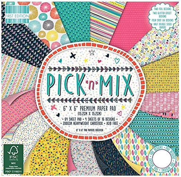 Carta blocco Scrap Mix decorazioni FEPAD124 Pick 'n' Mix 15x15cm (6"x6")