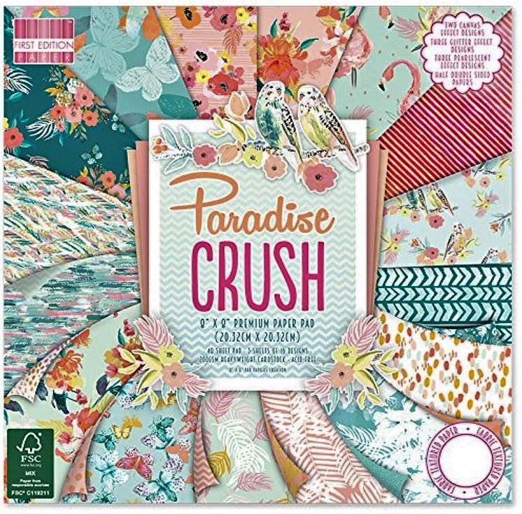 Carta blocco Scrap - Paradise Crush - FEPAD132 - 20x20cm (8"x8")