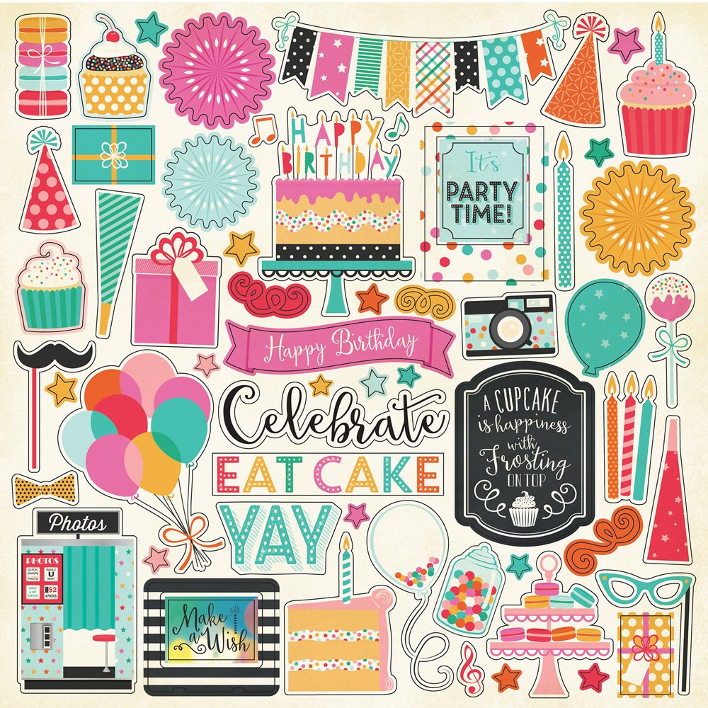 Carta Blocco Scrap - Party Time -PT108016- 30x30cm (12"x 12")