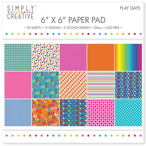 Carta blocco Scrap - Play Days Paper Pad SCPAD028 - 15x15 cm (6"x6")