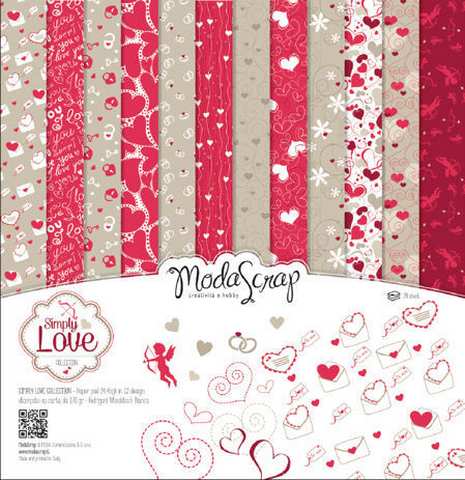 Carta blocco Scrap Semplicemente amore MSA15ASL Simply love 15x15cm (6"x6")