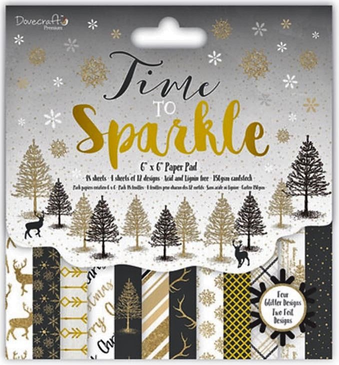 Carta blocco Scrap - Tempo di brillare - DCPAP066x17 - Time to Sparkle- 15x15cm (6"x 6")