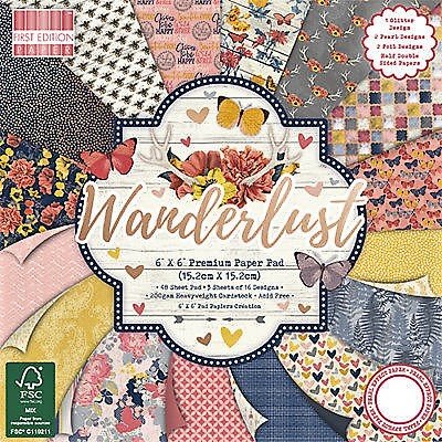 Carta blocco Scrap Voglia di viaggiare FEPAD166  Wanderlust 15,2x15,2cm (6" x 6")