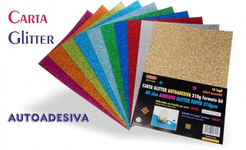 carta-glitter autoadesiva -a4-gr210-conf10-fogli-assortiti-wiler