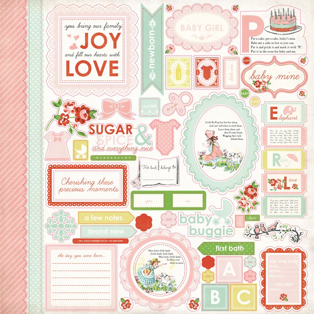 Carta Scrapbooking - Piccola Ragazza - CB-BMG26016  -30x30 (12"x 12").