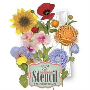 Cartamodello Creattiva Stencil Fiori di Campo CRSTE-050