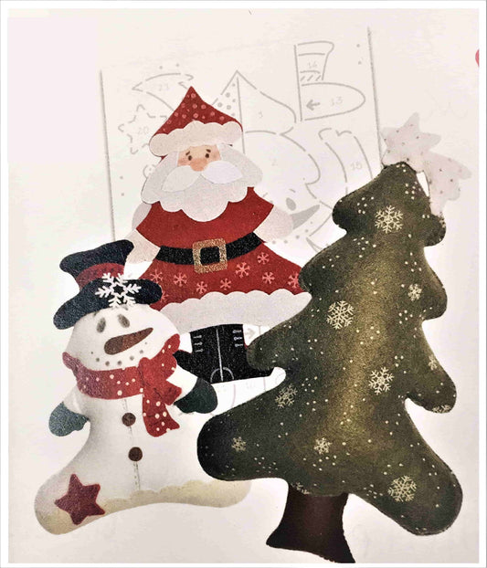 Cartamodello Stencil Creattiva  Albero Babbo Natale Pupazzo di neve CRSTE-025