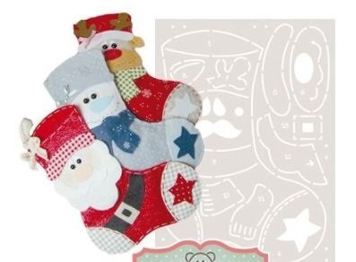 Cartamodello Stencil Creattiva Calze Natale CRSTE-004