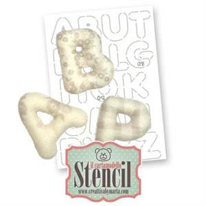 Cartamodello Stencil Creattiva Alfabeto Stampato Maiuscolo CRSTE-047