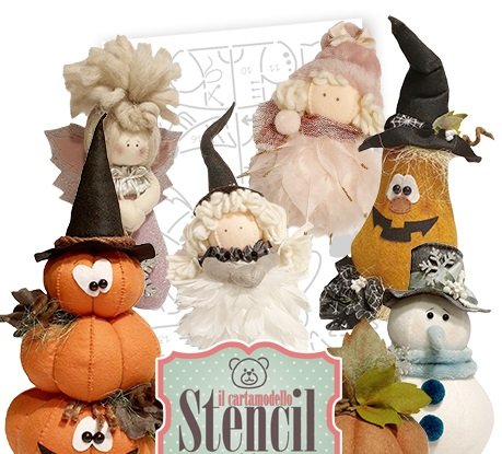 Cartamodello Stencil Creattiva Angioletto Streghetta  CRSTE03300