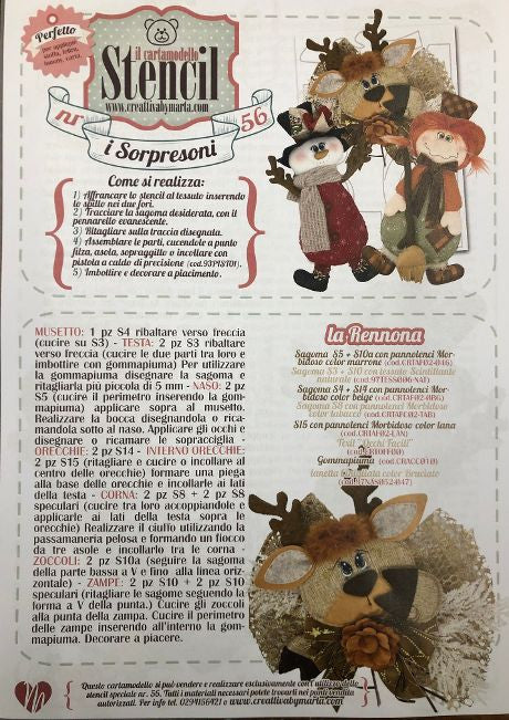 Cartamodello Stencil Creattiva by Marta CRSTE56