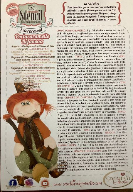 Cartamodello Stencil Creattiva by Marta CRSTE56