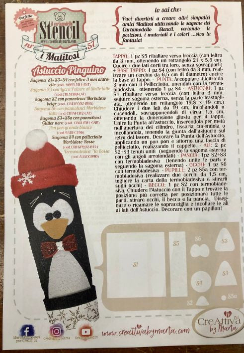Cartamodello Stencil Creattiva CRSTE57 i Matitosi