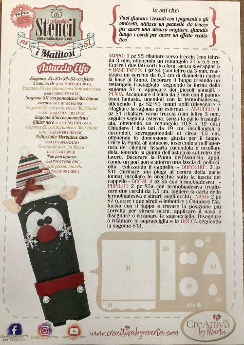 Cartamodello Stencil Creattiva CRSTE57 i Matitosi