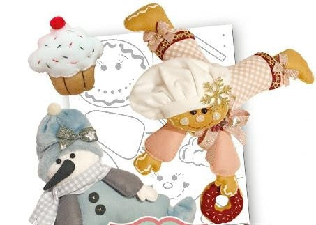 Cartamodello Stencil Creattiva Ginger Cake e Pupazzo CRSTE-040