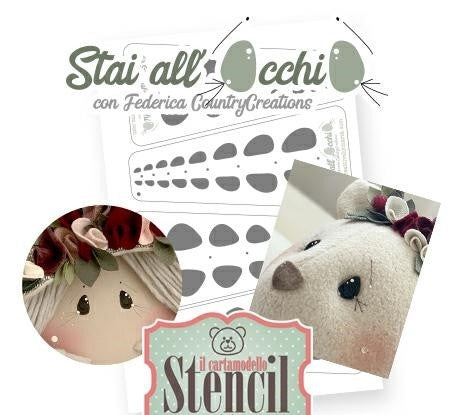 Cartamodello Stencil Creattiva Stai all'Occhio CRSTE-036