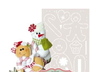 Cartamodello Stencil Ginger Bred e Pupazzo di neve CRSTE-002