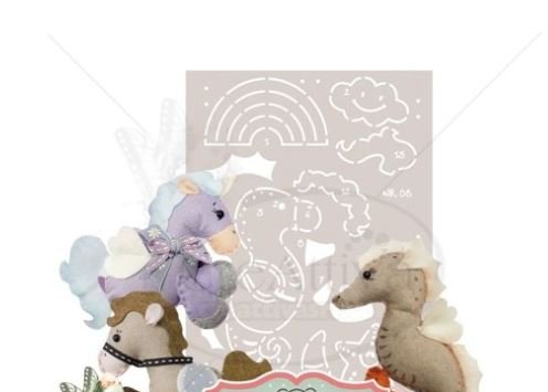 Cartamodello Stencil Creattiva Gli amici al galoppo CRSTE-008