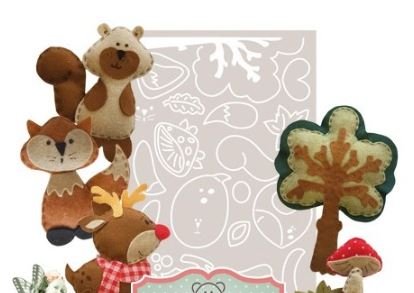Cartamodello Stencil Creattiva La renna e i suoi amici CRSTE-011