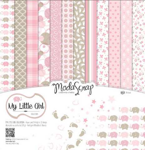 Carte blocco scrap MY LITTLE GIRL 30x30 12 fg