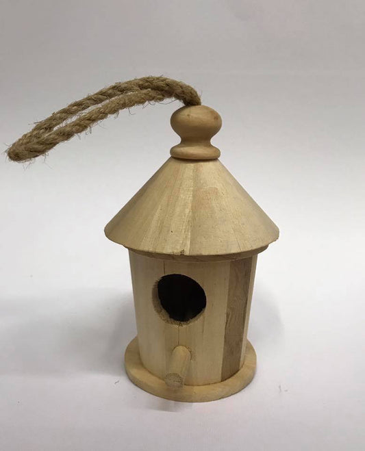 Casetta di legno grezza da decorare h 14 x 10cm