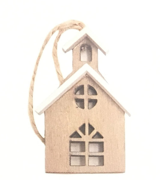 Chiesa in legno 5x3,5 cm. Shabby Style 78DEC053