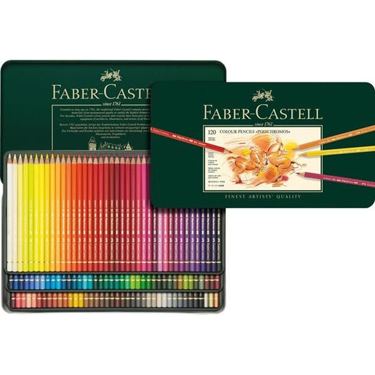 Confezione  da 120 colori a matita Polychromos Faber-Castel 110011